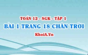 Bài 1 trang 18 Toán 12 Tập 1 Chân trời sáng tạo